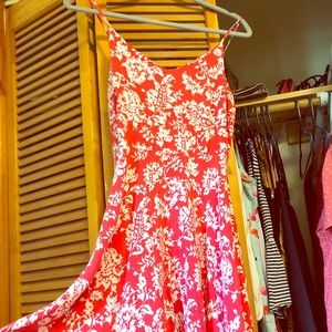 Gap red floral dress